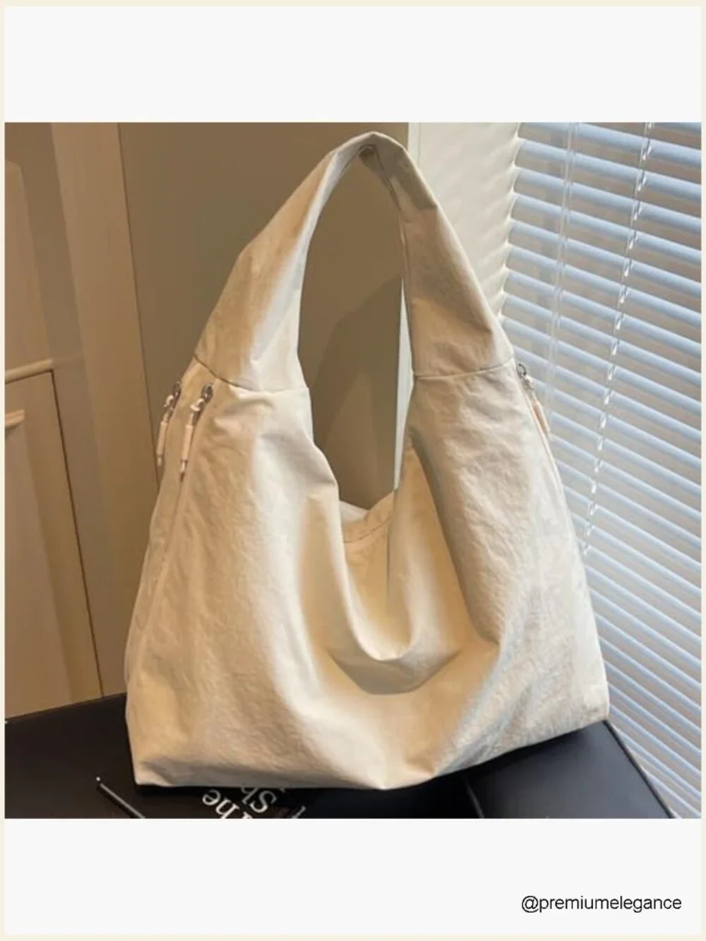 Nylon Slouchy Tote Bag Hobo Shoulder Bag Casual Shopper Handbag Large Capacity